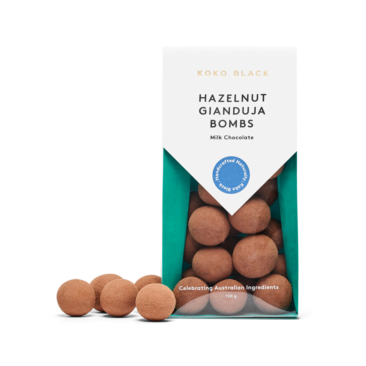 Hazelnut Gianduja Bombs 100g | Milk Chocolate