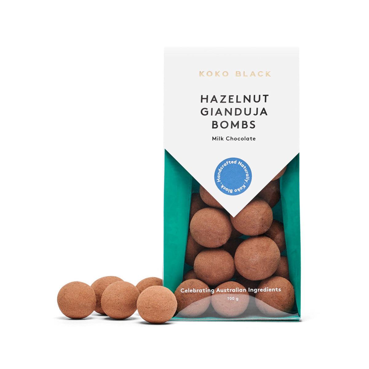 Hazelnut Gianduja Bombs 100g | Milk Chocolate