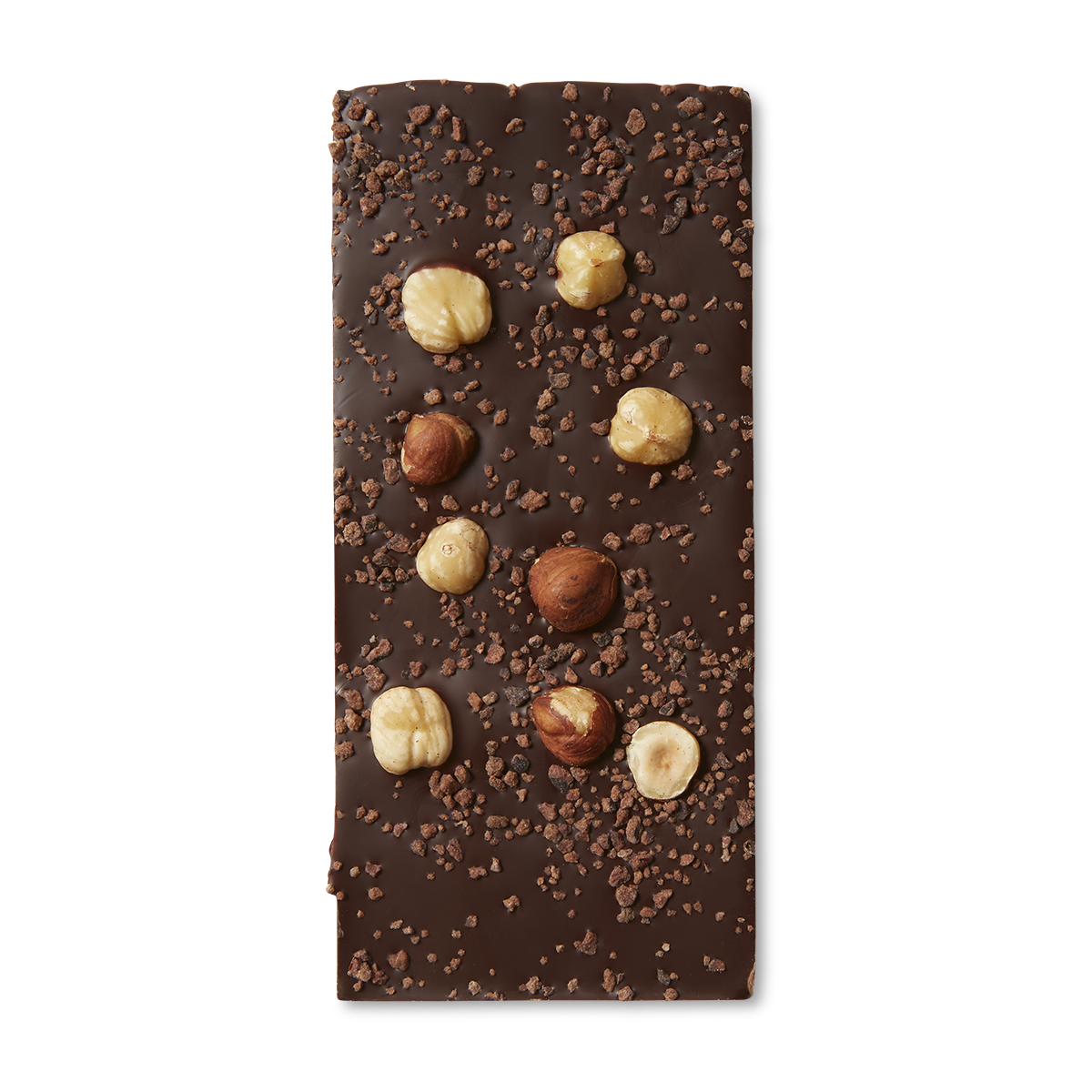 Hazelnut & Cocoa Bits 100g | Dark Chocolate Block