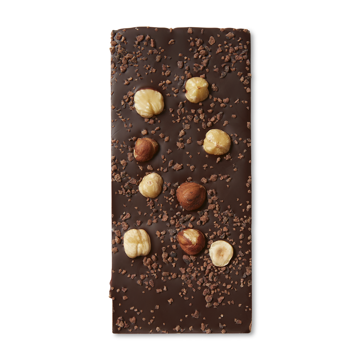 Hazelnut & Cocoa Bits | Dark Chocolate Block
