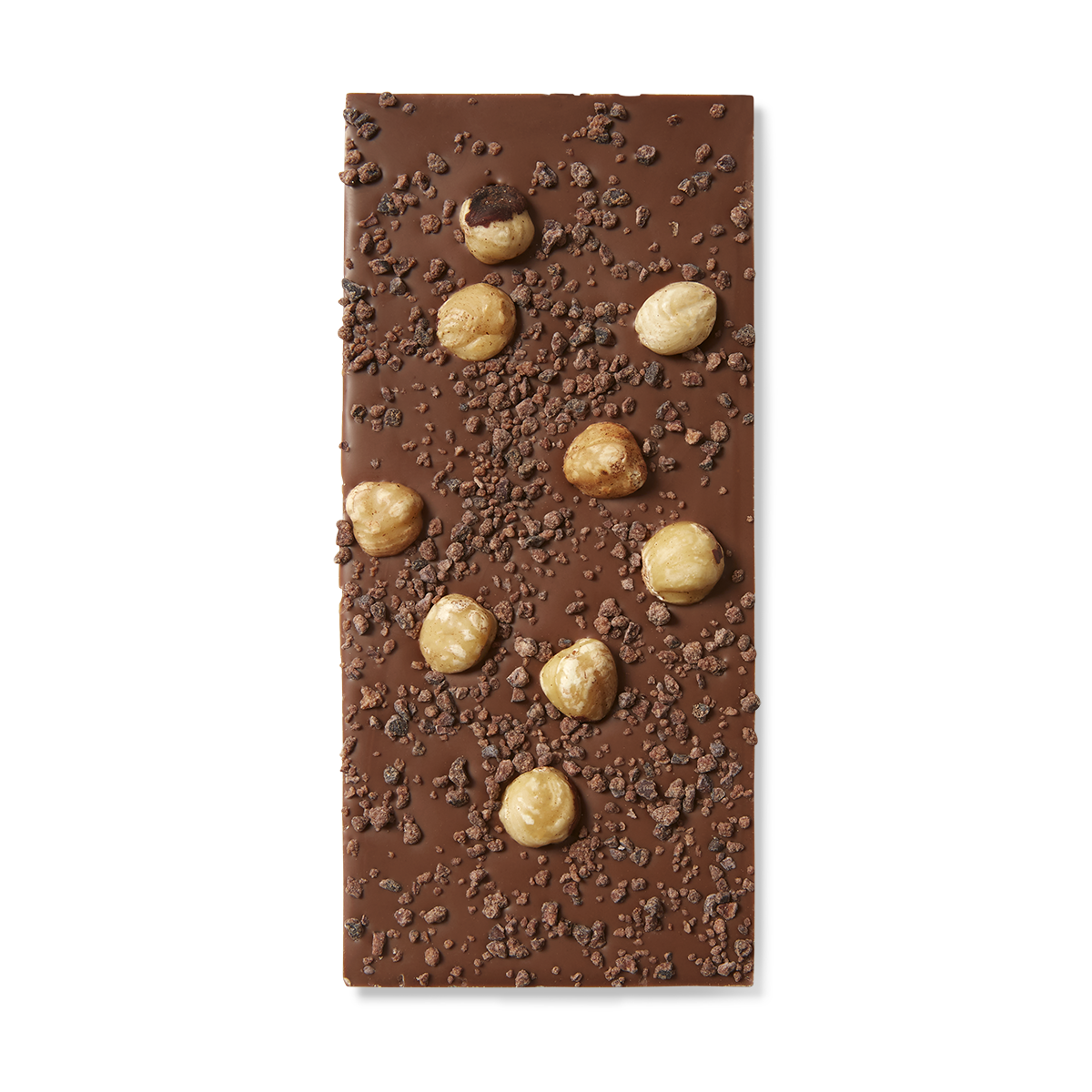 Hazelnut & Cocoa Bits 100g | Milk Chocolate Block