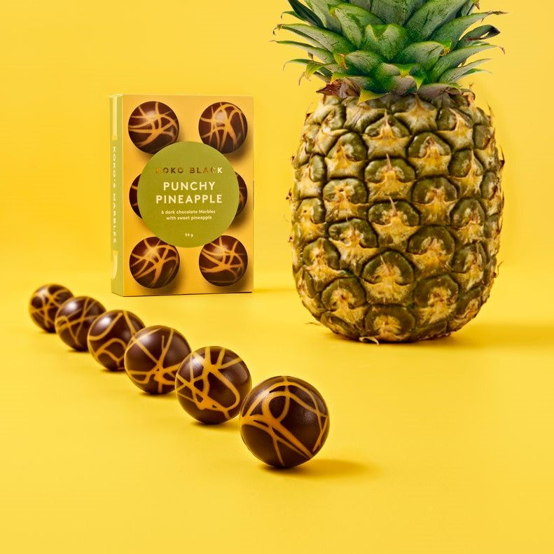 Punchy Pineapple Marbles | Dark Chocolate