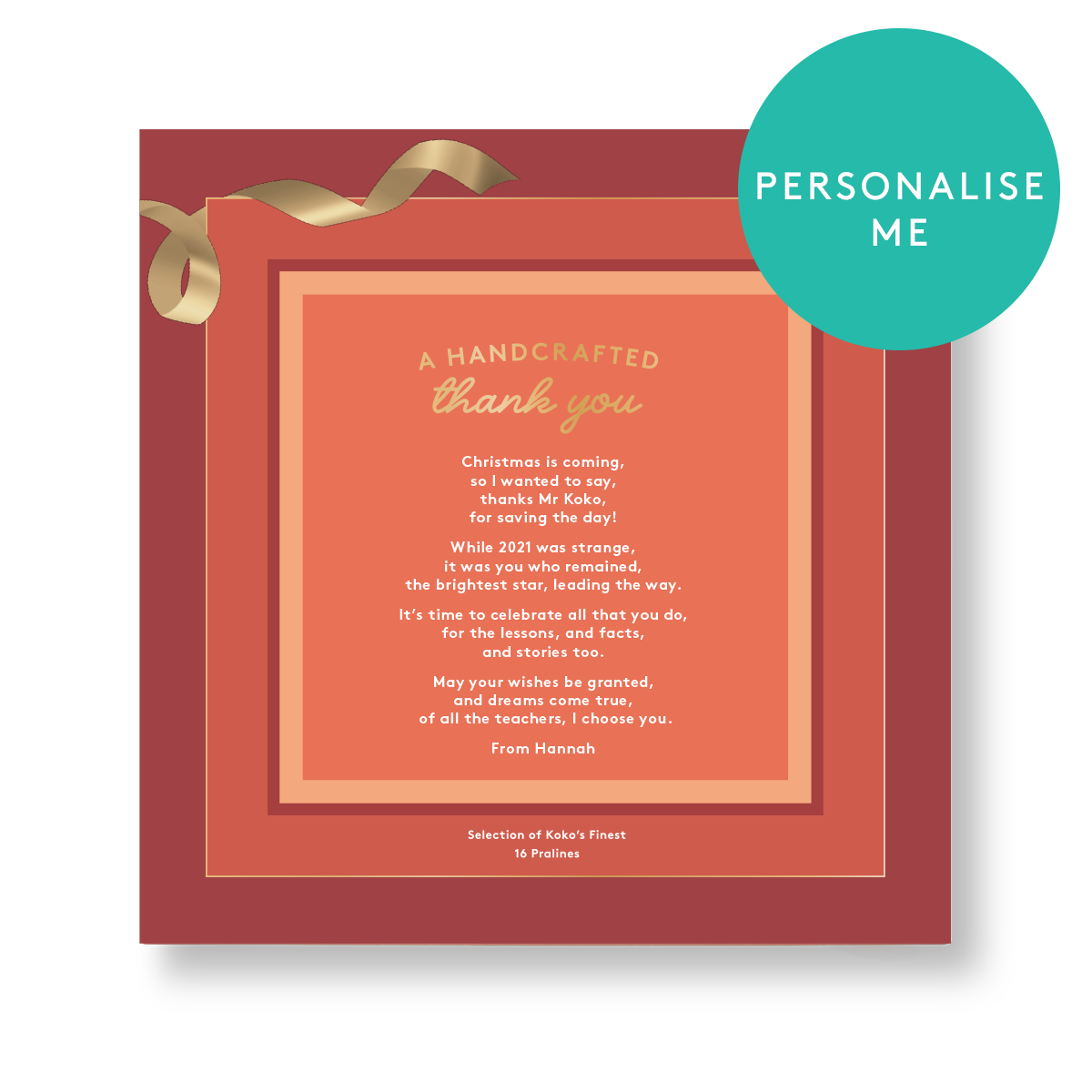 16pc Teachers Poem Sleeve