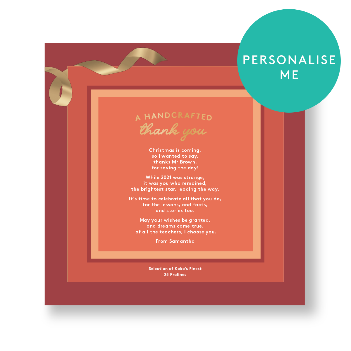 25pc Teachers Poem Sleeve