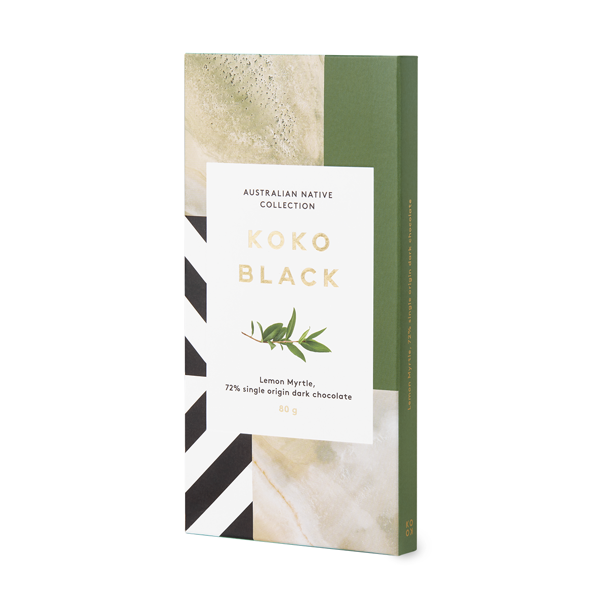 Lemon Myrtle Single Origin 80g | 72% Dark Chocolate Block