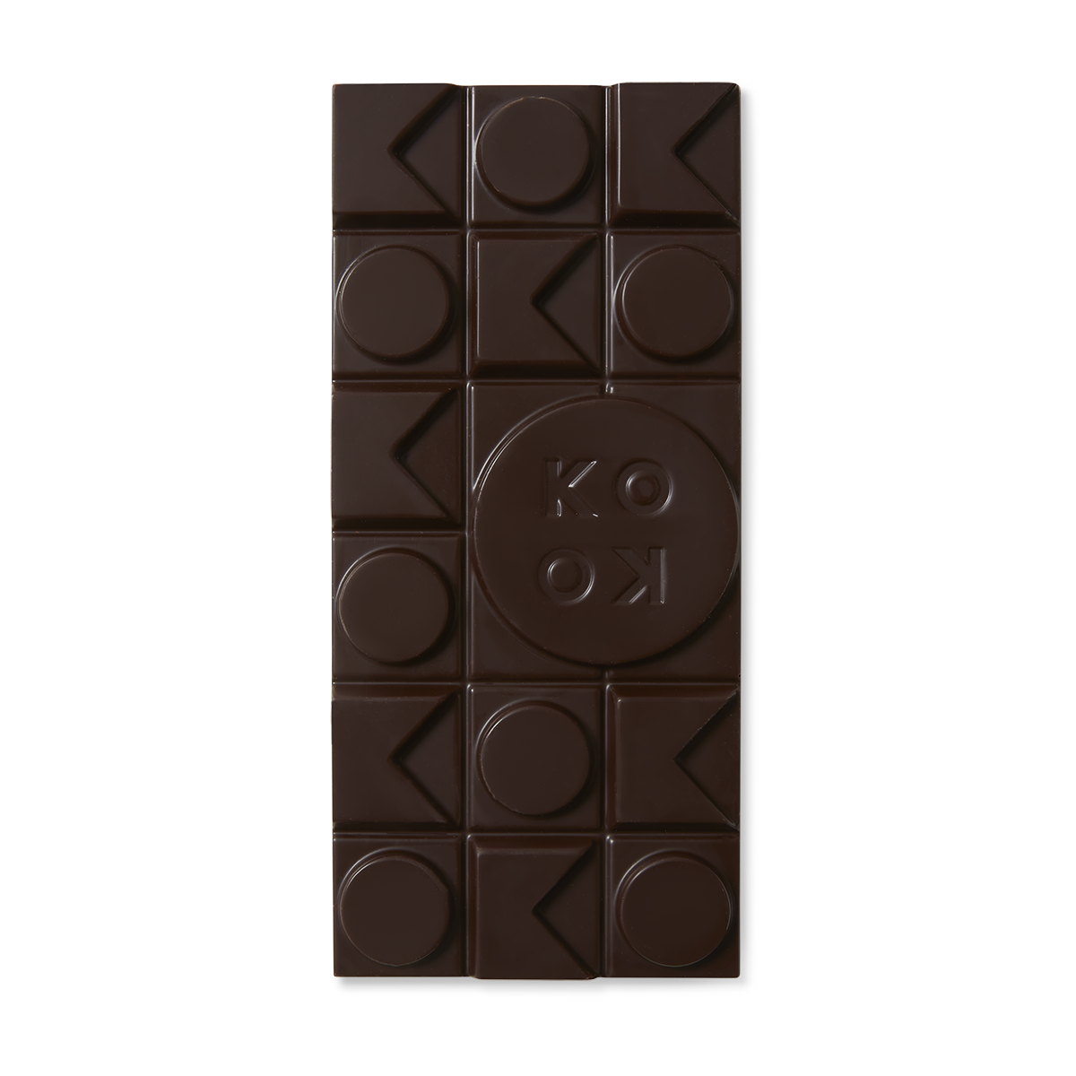 Block of chocolate with art deco pattern