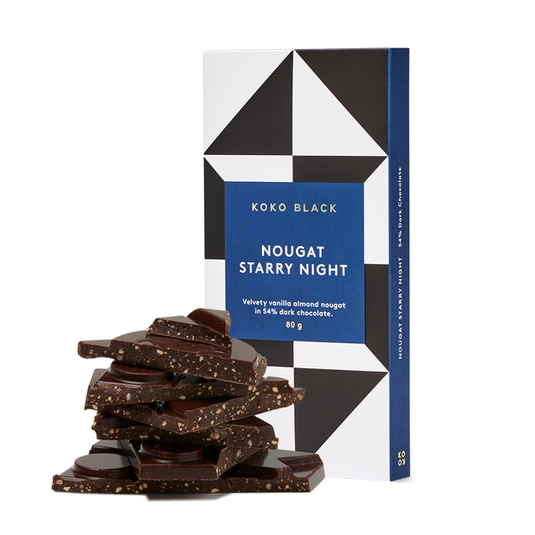 Nougat Starry Night | Dark Chocolate Block – Koko Black Chocolate