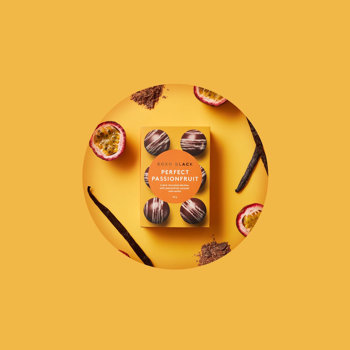 Perfect Passionfruit Marbles | Dark Chocolate