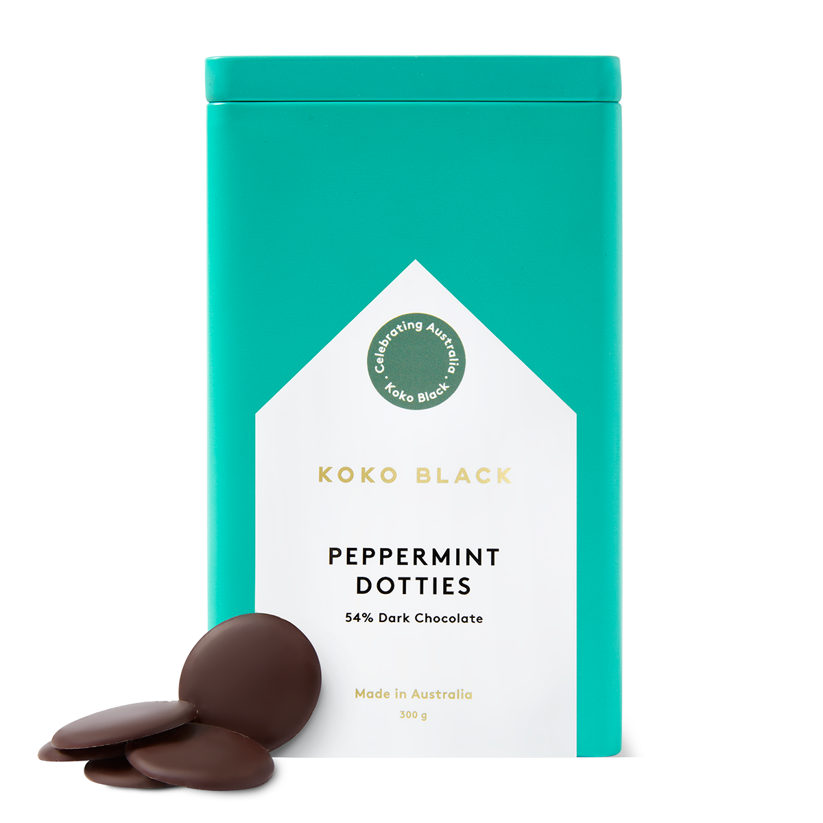 Peppermint Dotties 300g | Dark Chocolate