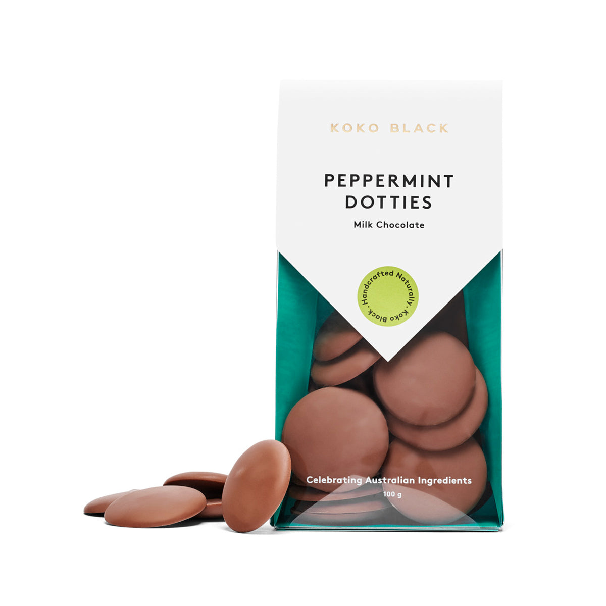 Peppermint Dotties 100g | Milk Chocolate
