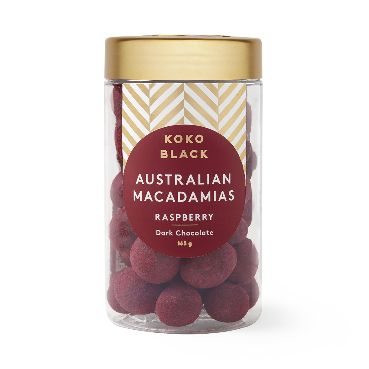 Raspberry Macadamias 165g | Dark Chocolate