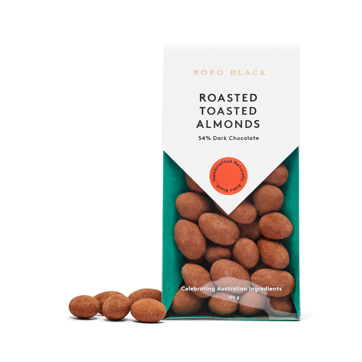 Roasted Toasted Almonds 100g | Dark Chocolate