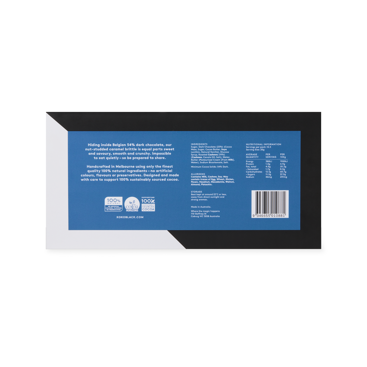 Salty Cashew Crunch 250g | Dark Chocolate