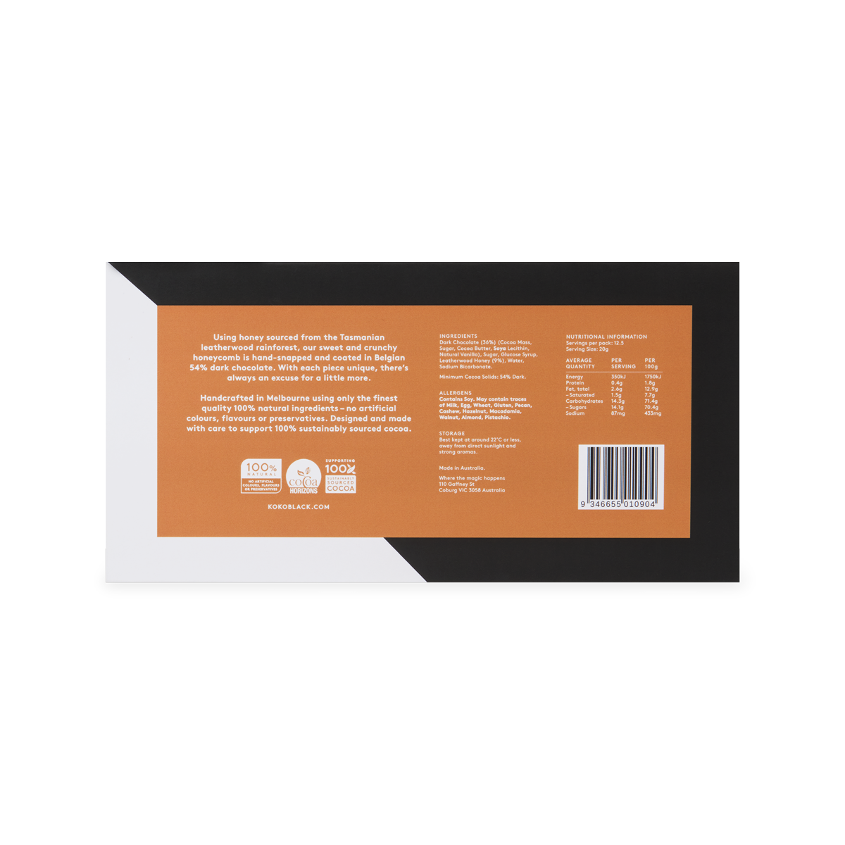 Tasmanian Leatherwood Honeycomb 250g | Dark Chocolate