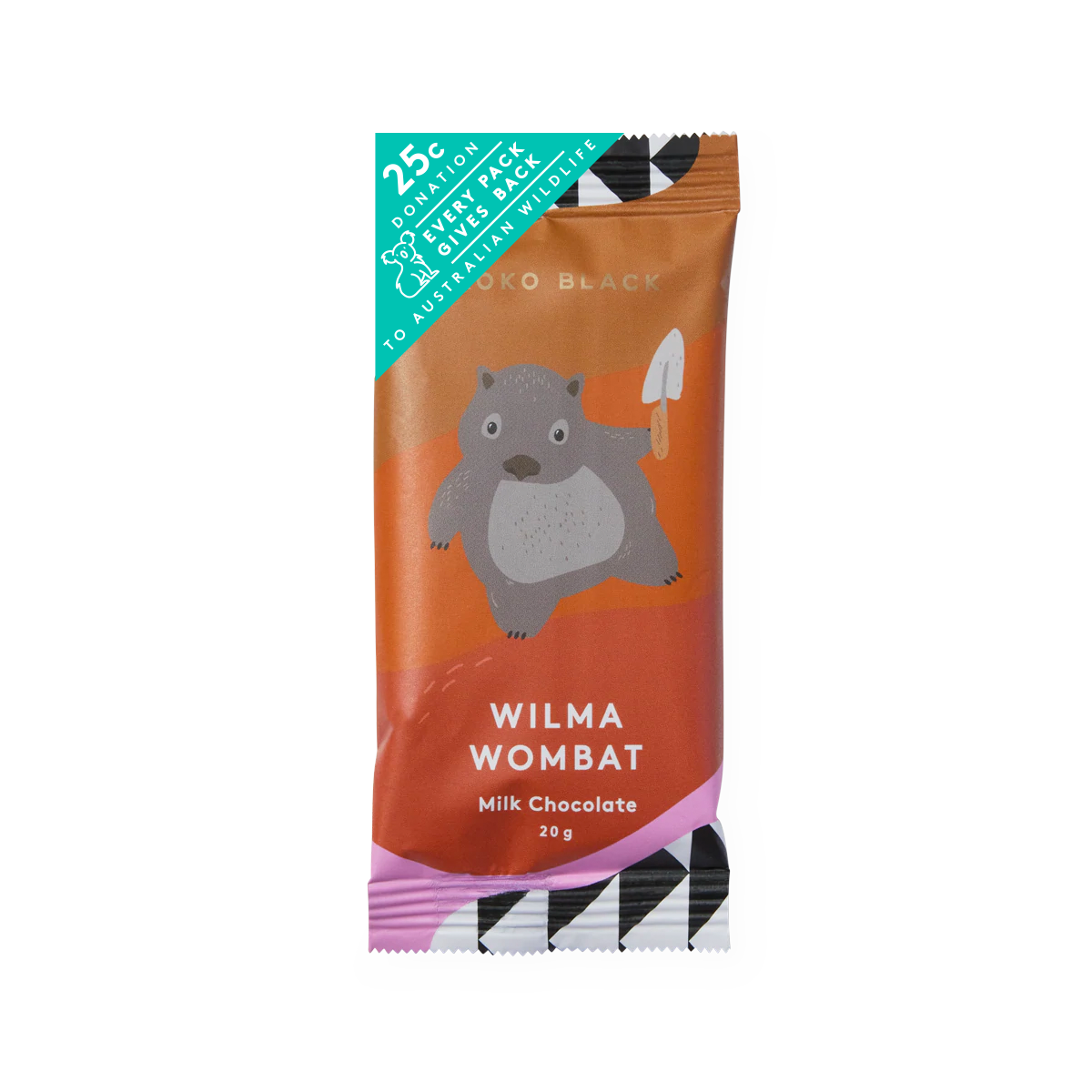 Wilma Wombat Mini Block | Milk Chocolate